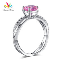 Anillo de aniversario de estrella de pavo real, Diamante rosa de lujo, Plata de Ley 925, boda, CFR8248 2024 - compra barato