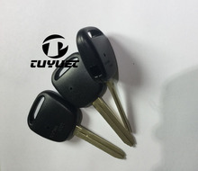 Чехол для автомобильного ключа, чехол для ключа дистанционного управления для Toyota с 1 отверстием, одна кнопка на боковой стороне пластикового корпуса с лезвием TOY43 2024 - купить недорого