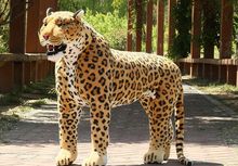 Огромная искусственная кожа, новая Большая Стоящая леопардовая кукла, подарок около 110x75 см 1730 2024 - купить недорого