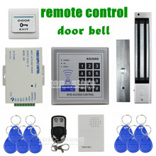 DIYSECUR Remote Control Door Bell 125KHz RFID Keypad Access Control System Security Kit + 280kg 600lb Magnetic Lock KD2000 2024 - buy cheap