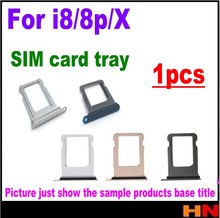 1 шт. для Iphone X 8 8P Plus лоток для sim-карты черный белый серебристый/серый/Золотой держатель для sim-карты запасные части 2024 - купить недорого