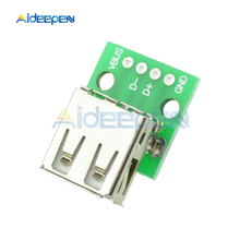 Convertidor de adaptador de placa Tipo PCI tipo A hembra, Conector Micro USB hembra para Arduino, 5 uds., 2,54 MM 2024 - compra barato