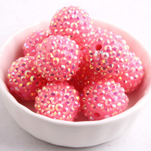 Kwoi vita-bolas de resina con diamantes de imitación para niña, bolas de calidad AAA de 20mm, 100 unidades/lote, joyería 2024 - compra barato