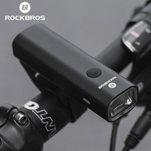 Rockbros lanterna de bicicleta com carregador usb, luz de farol à prova de chuva, lâmpada frontal para ciclismo, mtb, equipamento de equitação noturna ao ar livre 2024 - compre barato