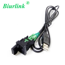 Biurlink-Cable adaptador de enchufe redondo de 4 pines a USB para Volkswagen RCD510 RNS315, unidad central de reproductor de CD 2024 - compra barato
