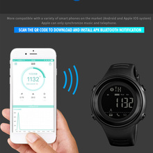 Relógio inteligente masculino bluetooth, relógio digital esportivo com pedômetro e as calorias, à prova d'água com mensagens para aviso 2024 - compre barato