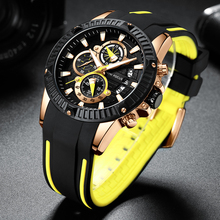 MINI FOCUS Fashion Chronograph Quartz Wristwatch Mens Silicone Sports Watch Man Clock Calendar Waterproof Montre Homme Dropship 2024 - buy cheap