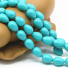 Hot Sale 7x9mm Sky Blue Glass Pearl Beads Ornaments Drops Glass Pearl Beads Loose Ornaments Jewelry Making Design Women Gifts 2024 - buy cheap