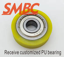 10PSC/LOT PU 608 zz bearing 8*26*7 Banknote counter parts PU bearing,Rubber tire Polyurethane tires bearing Shock absorption 2024 - buy cheap