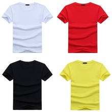 High Quality Fashion Men T Shirts Large size Casual Short Sleeve Cotton T-shirt Mens Solid Tee Shirt Summer Clothing Big S-5XL 2024 - buy cheap