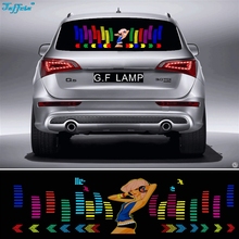 90*25cm Dances Girl Flash Car Sticker Music Rhythm LED EL Sheet Light Lamp Sound Music Activated Equalizer 2024 - buy cheap