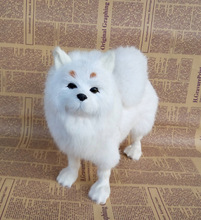 Grande 27x25 cm vida real brinquedo Pomeranian cão branco duro modelo de decoração para casa de presente h1155 2024 - compre barato