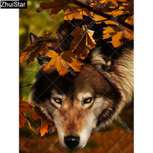 Zhui Star Full Square Drill 5D DIY Diamond Painting "Well-behaved wolf" 3D Embroidery Cross Stitch Rhinestone Mosaic Decor 2024 - buy cheap