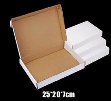 Newly 25*20*7cm Cardboard Paper Package 10Pcs/lot Gift White Paper Boxes Business Delivery Mailing Box 2024 - buy cheap