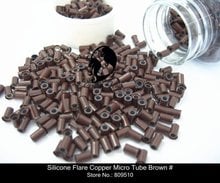 3000 unids/lote color marrón silicona Flare cobre Micro anillo para la extensión del pelo, envío gratis 2024 - compra barato