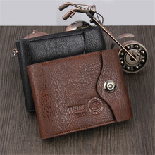 Men PU Leather Wallet Short Hasp Trifold Wallets Male Holders Money Bag High Quality Large Capacity Credit Card Leather Wallet 2024 - buy cheap