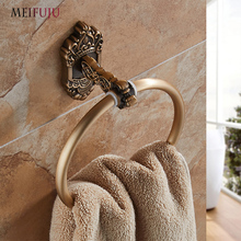 Meifuju anel decorativo de toalha, anel branco de toalha antigo para parede acessórios para banheiro suporte de toalha mfj7160 2024 - compre barato