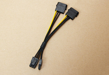 Двойной IDE Molex к PCI-E PCIe PCI Express Видеокарта 8Pin 6 + 2pin кабель питания 18AWG провод 2024 - купить недорого
