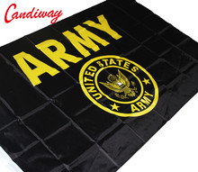 90*150cm US Army Seal Crest Black and Gold Flag 3'x5' Banner Brass Grommets Premium United States Festival/Home Decoration 2024 - buy cheap