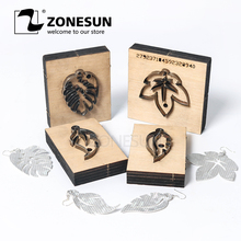 ZONESUN Leather Earring Cutting Die Leaf Shape Paper Art Leather Decoration Tool For Die Cutting Machine DIY Handicraft Cutter 2024 - buy cheap