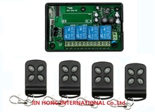 Controle remoto sem fio para portas de garagem, sistema de segurança com relé, 2 tipos de transmissor, 85v-2014 v, 4 canais, rf, novo, 250