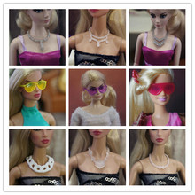 Wholesale 30Pcs/lot Fashion Plastic Chain Doll Necklace 1/6 Sunglasses Princess Jewelry Doll Accessories For Barbie Doll 2024 - buy cheap