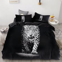 3D Print Bedding Set Custom,Duvet Cover Set King/Europe/USA,Comforter/Quilt/Blanket Cover Set,Animal White leopard Bedclothes 2024 - buy cheap