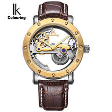 IK Colouring Watches Men Top Brand Luxury Self-Wind Automatic Mechanical Stainless Steel Skeleton Male Clock relogio masculino 2024 - buy cheap