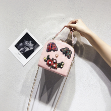 Crossbody Bags For Women 2019 New Ladies Fashion Handbag Pearl Leather Shoulder Bag Flap Butterfly Flower Pattern Messenger Bag 2024 - buy cheap