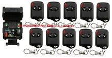 Sistema de interruptor de controle remoto sem fio ac220v 1ch, telescópico, 1 * receptor + 10 * olho de gato, transmissores para eletrodomésticos, porta de garagem
