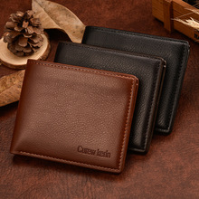 Classic Popular Short Horizontal Men Wallets Card Holder High Quality Leather Wallet for Man Small Money Bag Purse 3 Colors 2024 - buy cheap