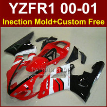 Black red motorcycle bodywork for YAMAHA YZFR1 2000 2001 fairing kit YZFR1 YZF R1 YZF1000 YZF 1000 00 01 fairings kit+7gifts 2024 - buy cheap