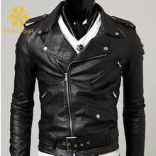 Autumn jacket men leather jacket collar men's leather motorcycle leather Biker winter jacket men leather jacket & Suede men 2024 - buy cheap