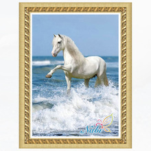 Животные лошадь foamiran Рукоделие 5d diy картинки 002BB-круглая Алмазная вышивка крестиком Алмазная мозаика картина 2024 - купить недорого