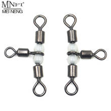 MNFT 1 Pack Triple Swivels With Glow Beads Fishing Rolling Swivels Tackle Connector Trigeminal Swivel Fishing Tackle Accessory 2024 - buy cheap