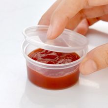 10Pcs Plastic Disposable Sauce Pots Ketchup Chutney Jello Shot Cups Slime Clay Foam Storage Box Case Container With Lids 80ml 2024 - buy cheap