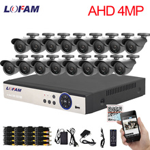 Система видеонаблюдения LOFAM, 4 МП, 16 каналов, DVR 2024 - купить недорого
