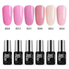 Modelones 6Pcs/Lot Nail Art Salon Pink Color Series UV Nail Gel Polish DIY French Manicure Kit Gel Polish Semi Permanent Gel Lak 2024 - buy cheap