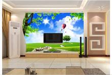 Papel tapiz 3d personalizado, mural de pared 3d, Fondo de TV, pared de cielo azul y blanco, paisaje de nubes, papel tapiz de foto de Roma 2024 - compra barato