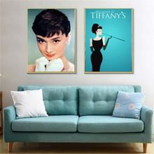 Audrey Hepburn Vintage Canvas Art Print Painting Poster Wall Pictures for Room Home Decoration Wall Decor Canvas Fabric No Frame 2024 - buy cheap