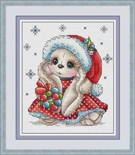 Needlework,DIY Cross Stitch,Sets For Embroidery kits,14CT ,Christmas of the little rabbit 2024 - buy cheap