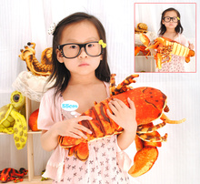 new cute creative plush lobster toy simulation red lobster doll gift about 58cm 2024 - buy cheap