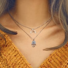 Модное открытое ожерелье с подвеской в виде Луны серебряного цвета, короткое ожерелье для ключицы для женщин и девушек, свадебный подарок 2024 - купить недорого