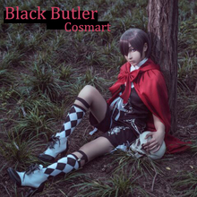 Disfraz de Anime Kuroshitsuji Black Butler, uniforme rojo de ridghood, capa, traje de fiesta para Halloween 2024 - compra barato