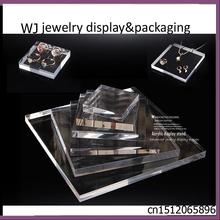 ACRYLIC Jewelry Display Stand Risers LOT of 7 FROSTED & CLEAR for Ear Ring Bracelet Necklace Pendant Jewellery Holder Organizer 2024 - buy cheap