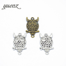 YuenZ-Pulseras europeas de color plata antigua, 10 unidades, colgantes de búho compatibles con la fabricación de joyas, dijes artesanales hechos a mano D118 2024 - compra barato
