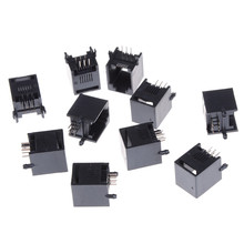 Popular 10PCS/Lot RJ12 RJ11 Socket Telephone 6Pin Crystal Female 6p6c Socket 2024 - buy cheap