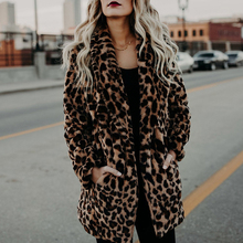 New Luxury Faux Fur Coat For Women Autumn Winter Warm Fashion Leopard Artificial Fur Women's Coats Casual Fur Jacket 2024 - buy cheap