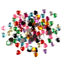 LF 500Pcs Mixed Acrylic Heart 10x10mm Decoration Crafts Flatback Cabochon Embellishments For Scrapbooking Cute Diy Accessories 2024 - buy cheap