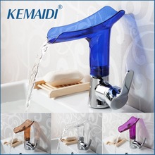 KEMAIDI Basin Faucets New Design Waterfall Bathroom Faucet Single Handle Basin Mixer Tap Bath Faucet Solid Acrylic Chrome Crane 2024 - buy cheap